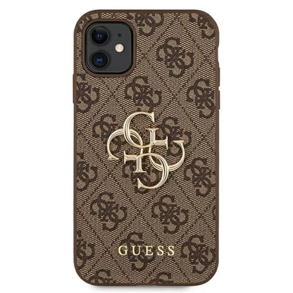 Guess 4G Big Metal Logo – iPhone 11 dėklas (rudas)