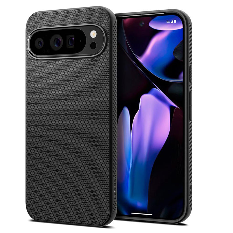 Spigen Liquid Air - Dėklas, skirtas Google Pixel 9 Pro XL (matinė juoda)