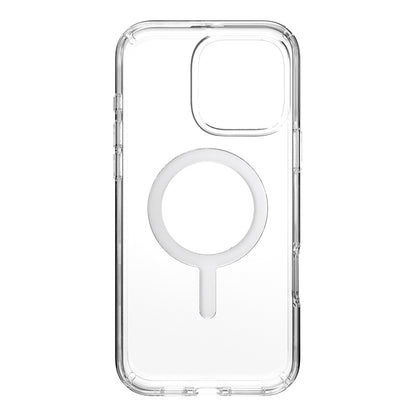 Speck Presidio Perfect-Clear MagSafe – dėklas, skirtas iPhone 16 Pro Max (skaidrus / chromo apdaila / sereno sidabras)