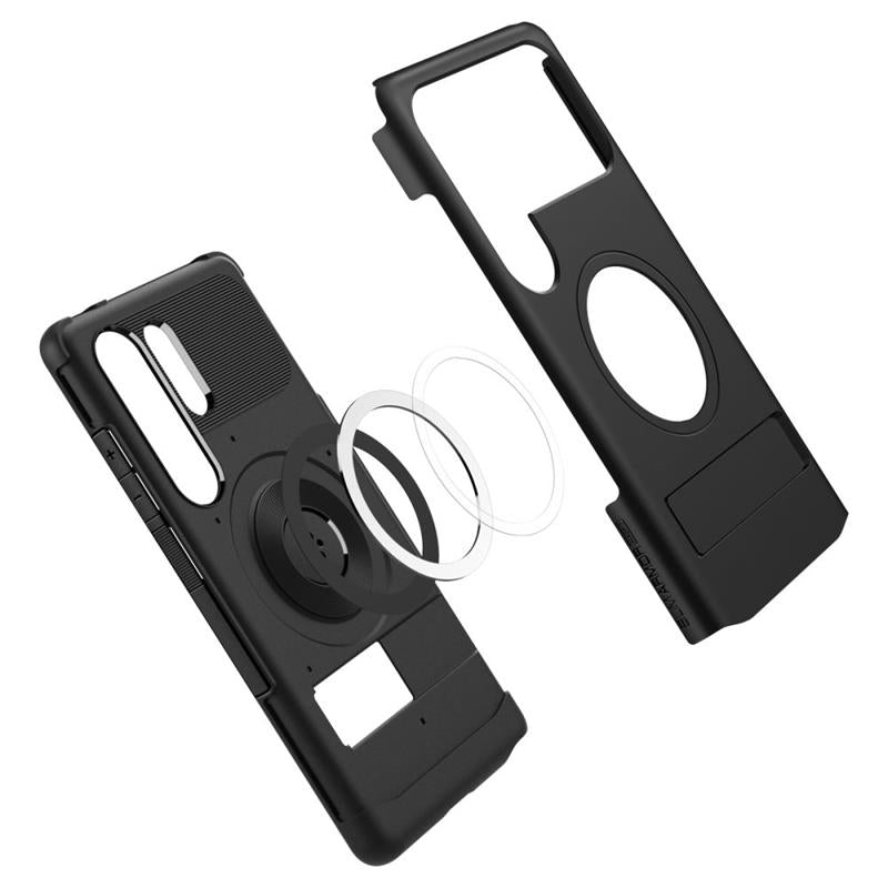 Spigen Slim Armor MagSafe – dėklas, skirtas „Samsung Galaxy S25 Ultra“ (juodas)