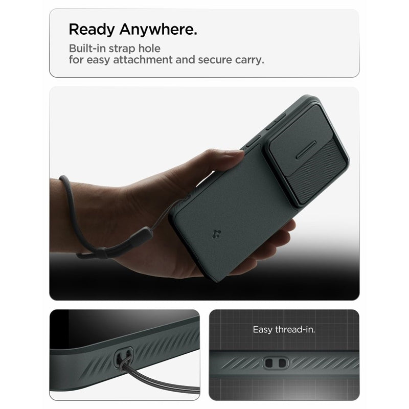 Spigen Optik Armor – dėklas, skirtas Samsung Galaxy S26 Ultra (Abyss Green)