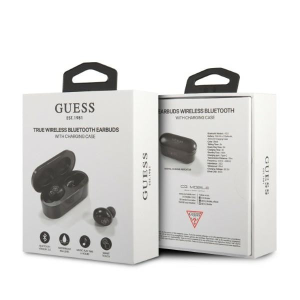 Guess Belaidės ausinės BT5.0 5H - TWS ausinės + įkrovimo dėklas (juodos)