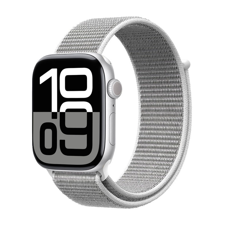 Crong Nylon - sportinė apyrankė, skirta „Apple Watch“ 38/40/41/42 mm (sidabro pilka)
