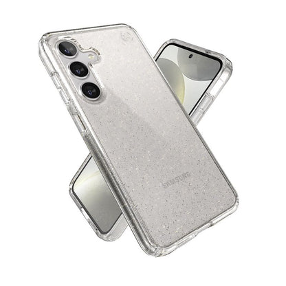 Speck Presidio Lux Glitter - dėklas, skirtas „Samsung Galaxy S24“ (permatoma / auksinė blakstiena)