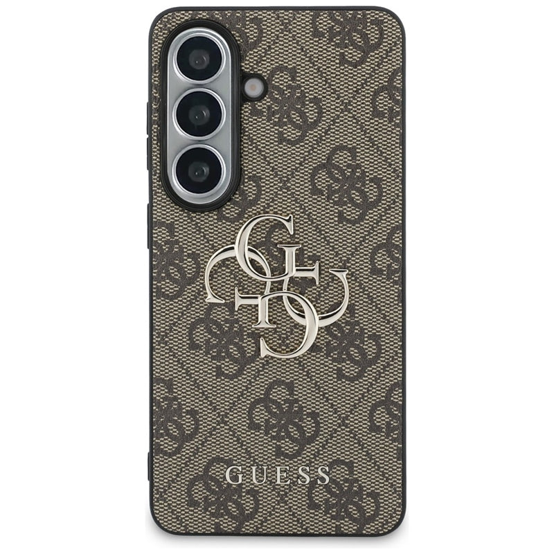 Guess 4G didelis metalinis logotipas - Samsung Galaxy S26+ dėklas (rudas)