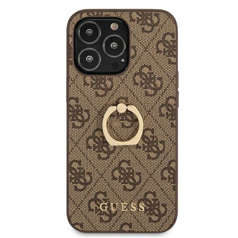 Guess 4G Ring Case – dėklas, skirtas „iPhone 13 Pro“ (ruda)
