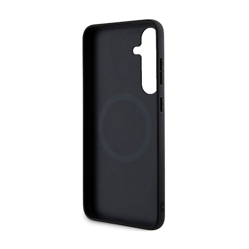 Ferrari Hot Stamp V Lines MagSafe – Samsung Galaxy S24 dėklas (juodas)