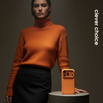 Crong Color Cover Magnetic - MagSafe iPhone 17 Pro dėklas (Oranžinė)