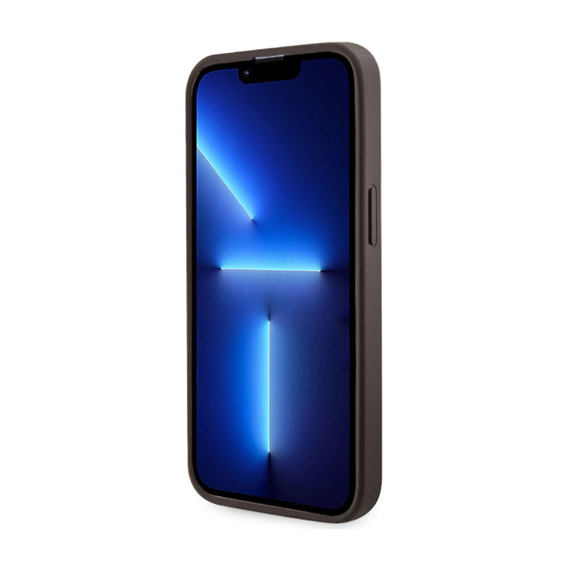 Guess 4G Printed Stripes MagSafe – Dėklas, skirtas iPhone 13 Pro Max (rudas)