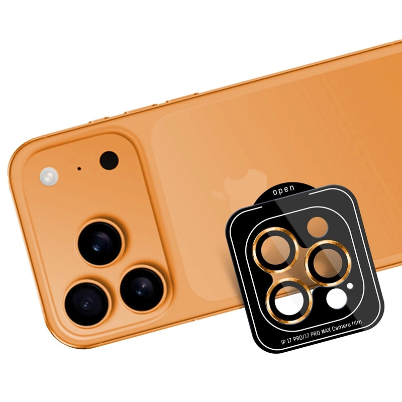 3mk Pro objektyvo apsauga - Kameros objektyvo stiklas, skirtas iPhone 17 Pro / iPhone 17 Pro Max (Oranžinė)