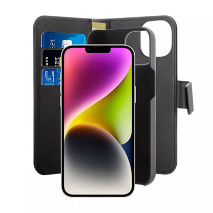 PURO Wallet Detachable – „2in1“ dėklas „iPhone 14 Plus“ (juodas)