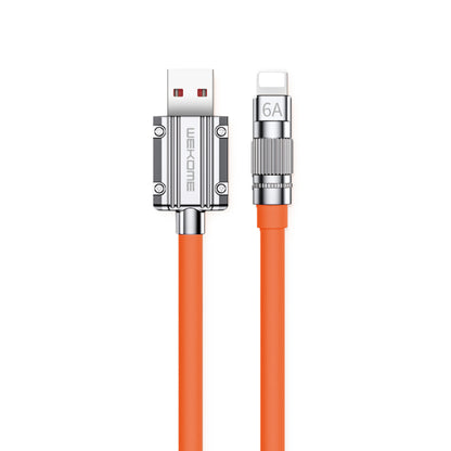 WEKOME WDC-186 Wingle serija – USB-A prie „Lightning“ greitojo įkrovimo jungiamasis kabelis 1 m (oranžinis)
