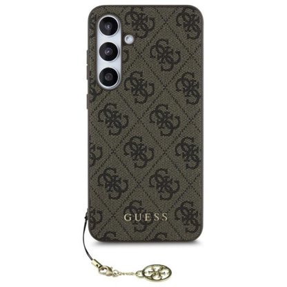Guess 4G Charms kolekcija – Dėklas, skirtas „Samsung Galaxy S24 FE“ (rudas)