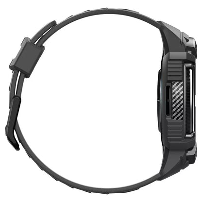 Spigen Rugged Armor Pro - dirželis + dėklas, skirtas „Samsung Galaxy Watch 6 Classic 47 mm“ (juoda)