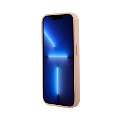 Guess Croco Triangle Metal Logo - "iPhone 15 Pro" dėklas (rožinis)