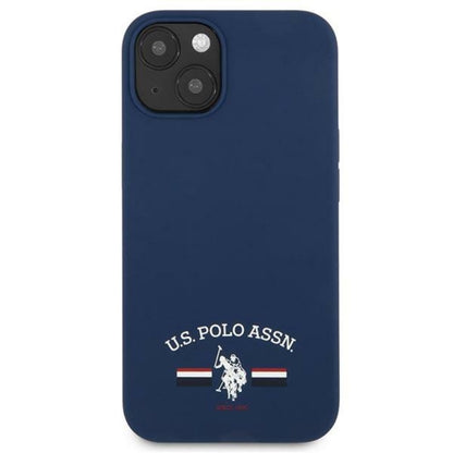 US Polo Assn Silikoninis Logotipas – dėklas, skirtas iPhone 13 mini (tamsiai mėlynas)