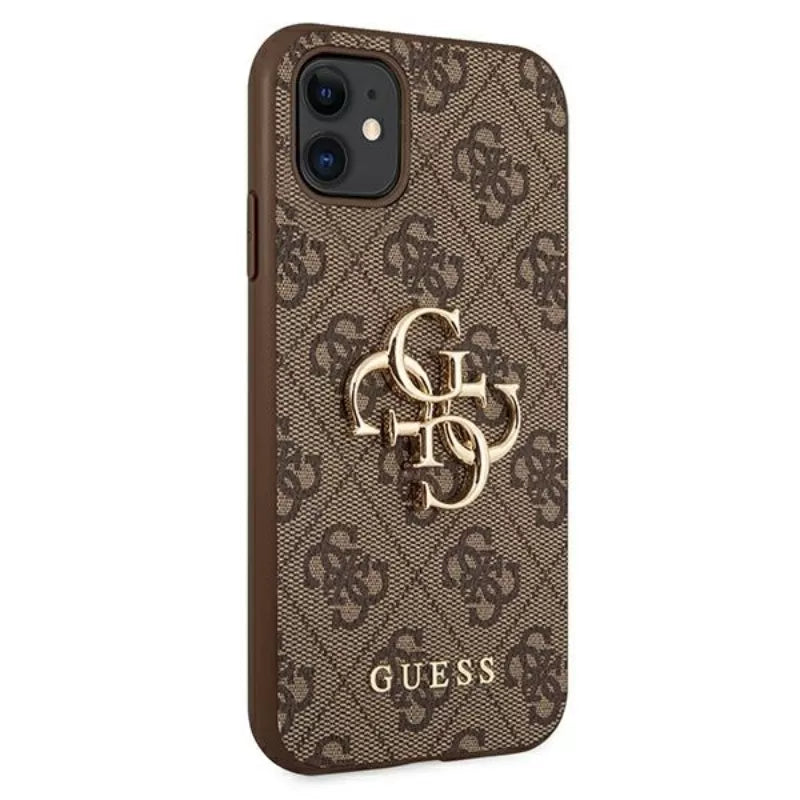 Guess 4G Big Metal Logo – iPhone 11 dėklas (rudas)