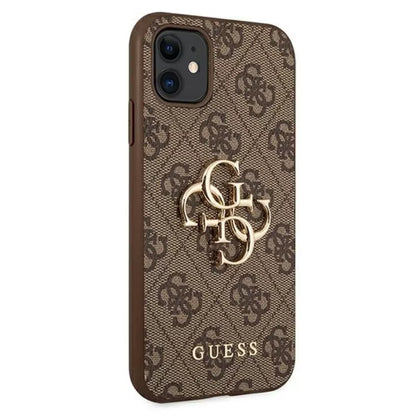 Guess 4G Big Metal Logo – iPhone 11 dėklas (rudas)