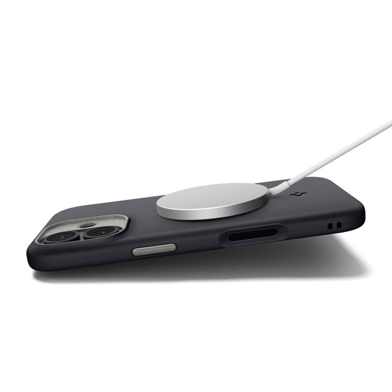 Spigen Nano Pop Mag MagSafe - Dėklas iPhone 17 (Juodasis sezamas)