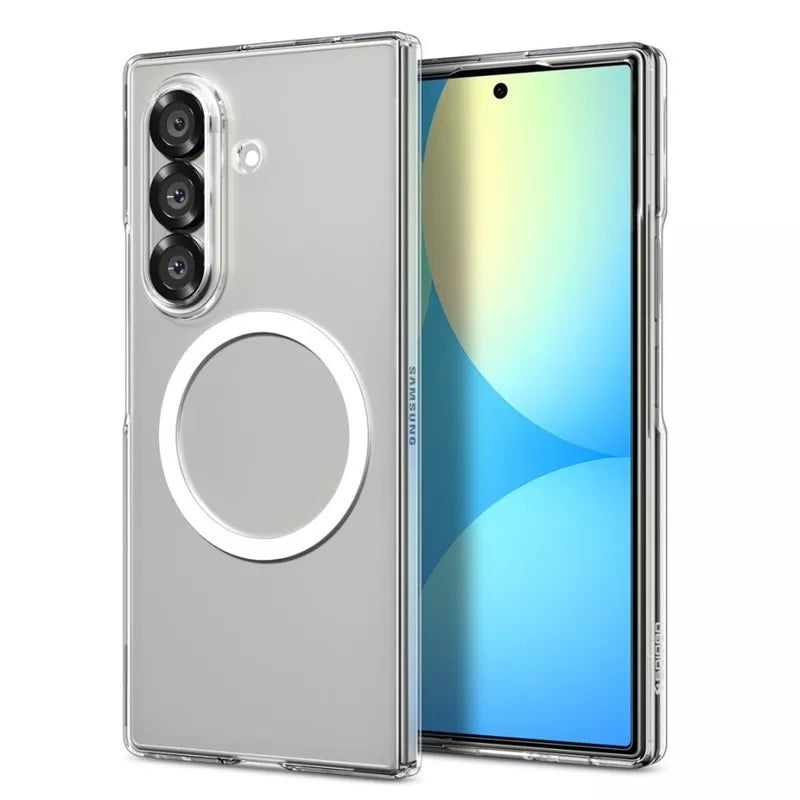 Spigen Airskin Mag MagSafe dėklas Samsung Galaxy Z Fold 7 (Skaidrus/Baltas)