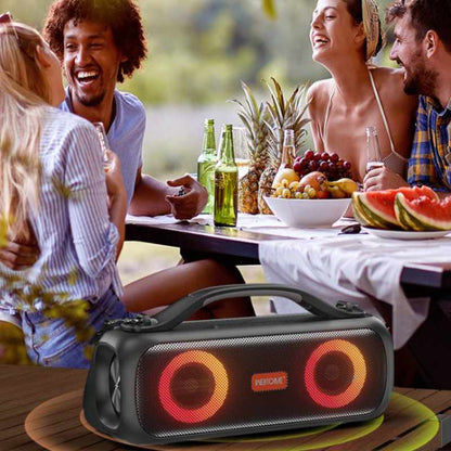 WEKOME D38 Yinla Series - V5.0 30W RGB LED Nešiojamas Belaidis Bluetooth Garsiakalbis (Juodas)
