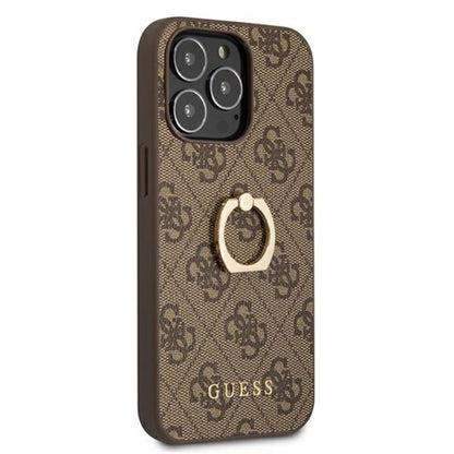 Guess 4G Ring Case – dėklas, skirtas „iPhone 13 Pro“ (ruda)