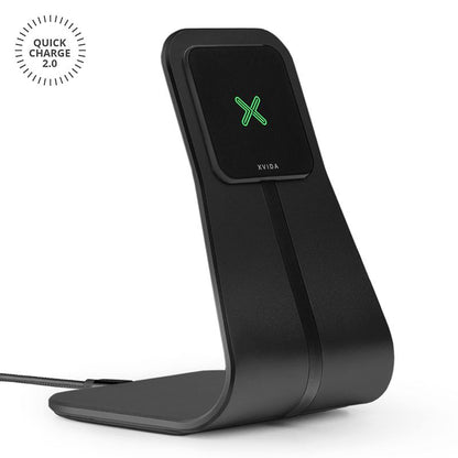XVIDA greitojo įkrovimo stalas – indukcinis įkroviklis Samsung Quick Charge 2.0 (juodas)