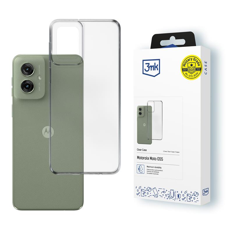 3mk skaidrus dėklas – dėklas, skirtas „Motorola Moto G55 5G“ (skaidrus)