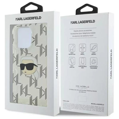 Karl Lagerfeld IML Karl galvos galvanizuotas - Dėklas skirtas iPhone 16 Pro (skaidrus)