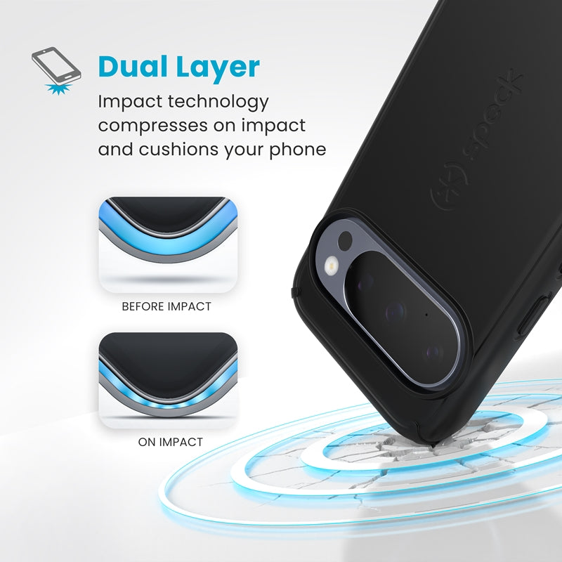 Speck ImpactHero Slim dėklas Google Pixel 10 / Google Pixel 10 Pro (Juodas)