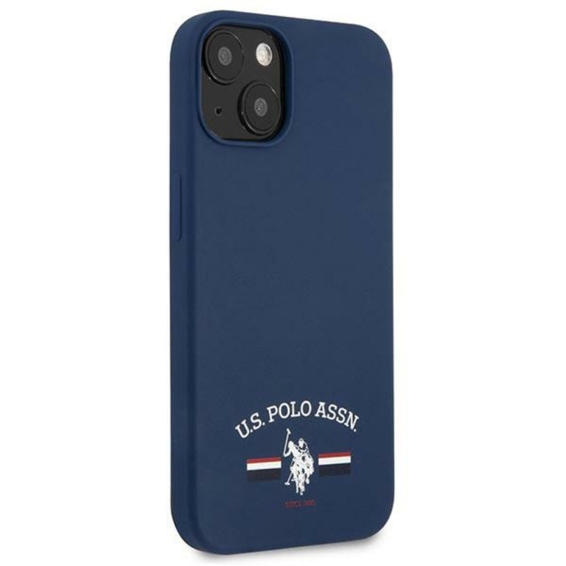 US Polo Assn Silikoninis Logotipas – dėklas, skirtas iPhone 13 mini (tamsiai mėlynas)