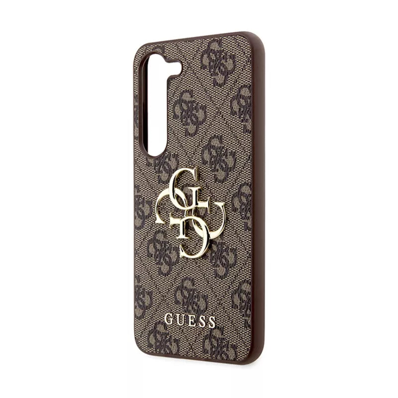 Guess 4G Big Metal Logo – Dėklas, skirtas „Samsung Galaxy S24“ (rudas)