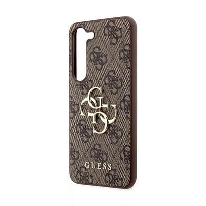 Guess 4G Big Metal Logo – Dėklas, skirtas „Samsung Galaxy S24“ (rudas)