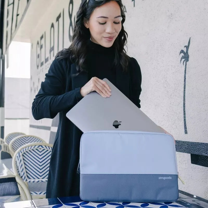 STM Origin nešiojamojo kompiuterio dėklas – dėklas, skirtas „MacBook Pro 14“ / nešiojamam kompiuteriui 14 colių / 13 colių (ledyno mėlynos spalvos)