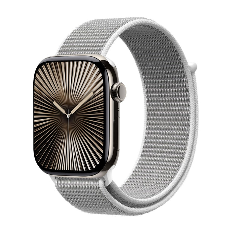 Crong Nylon - sportinė apyrankė, skirta „Apple Watch“ 38/40/41/42 mm (sidabro pilka)
