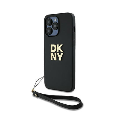 DKNY riešo dirželis su logotipu – dėklas „iPhone 14 Pro“ (juoda)