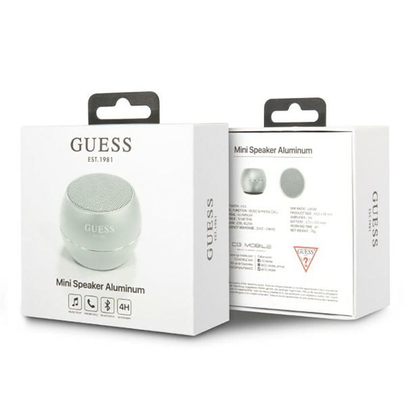 Guess Mini „Bluetooth“ garsiakalbis 3W 4H (sidabro spalvos)