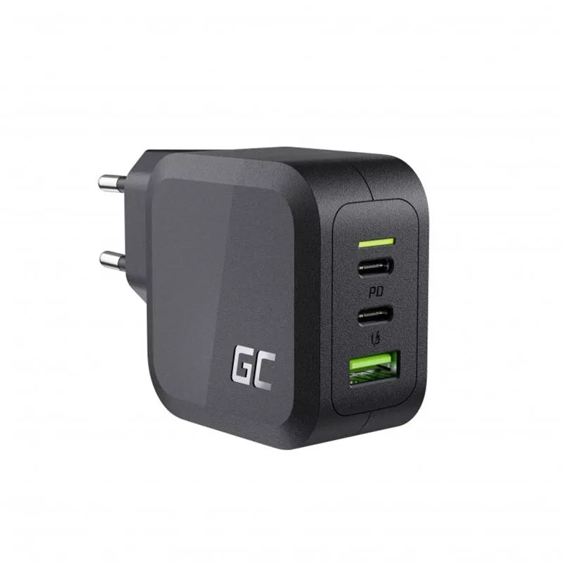 Green Cell GC PowerGaN 65W (2x USB-C Power Delivery, 1x USB-A suderinama su Quick Charge 3.0)