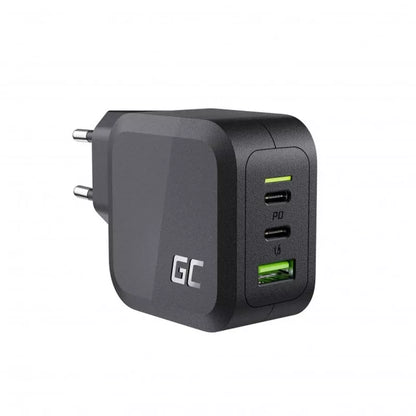 Green Cell GC PowerGaN 65W (2x USB-C Power Delivery, 1x USB-A suderinama su Quick Charge 3.0)