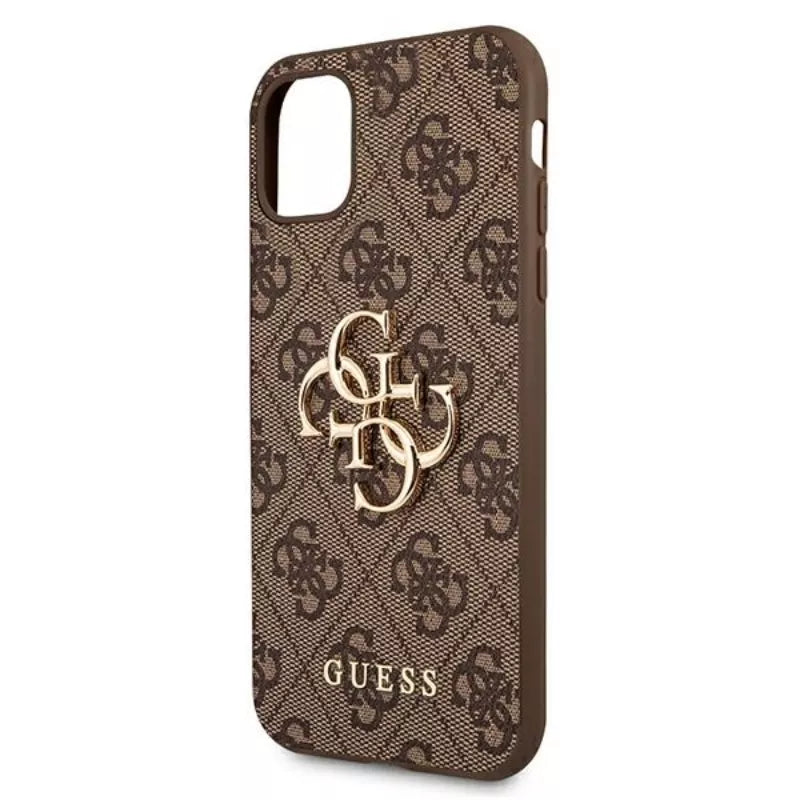 Guess 4G Big Metal Logo – iPhone 11 dėklas (rudas)