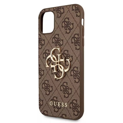 Guess 4G Big Metal Logo – iPhone 11 dėklas (rudas)