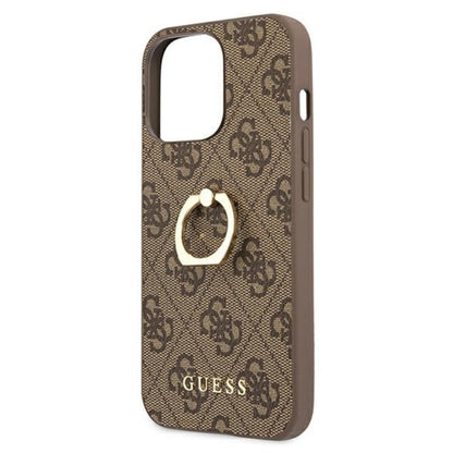Guess 4G Ring Case – dėklas, skirtas „iPhone 13 Pro“ (ruda)