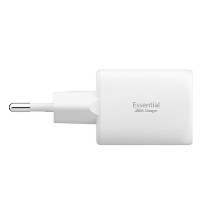 Spigen Essential EE352EU GaN Pro – C tipo + USB-A USB įkroviklis 35W (baltas)