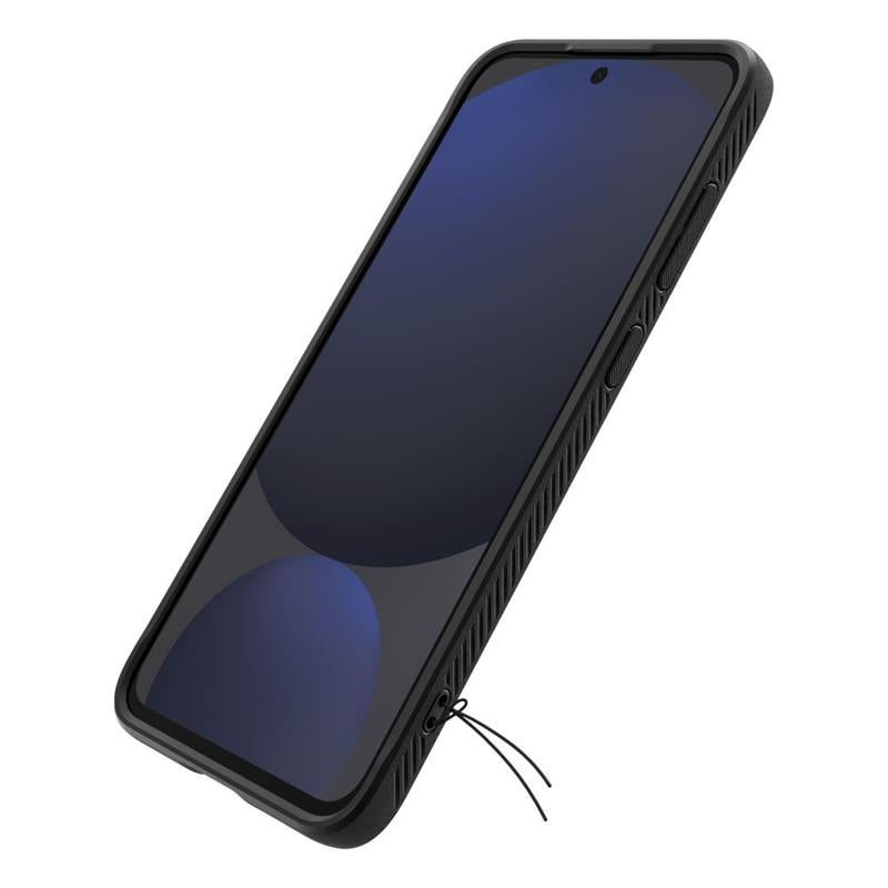 Spigen Rugged Armor – dėklas, skirtas Samsung Galaxy S24 FE (matinė juoda)