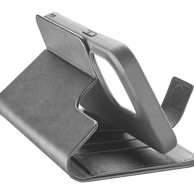 Cellularline Book Agenda – „iPhone 15“ dėklas su „MICROBAN“ danga (juodas)