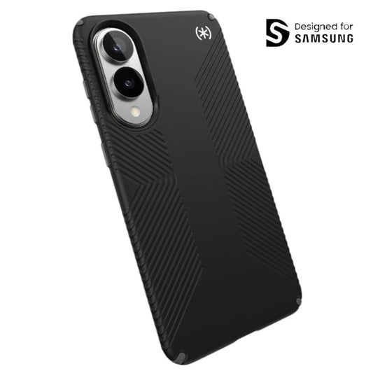 Speck Presidio2 Grip Magnet - dėklas Samsung Galaxy S25 Edge MagSafe (juoda/tamsiai pilka/balta)