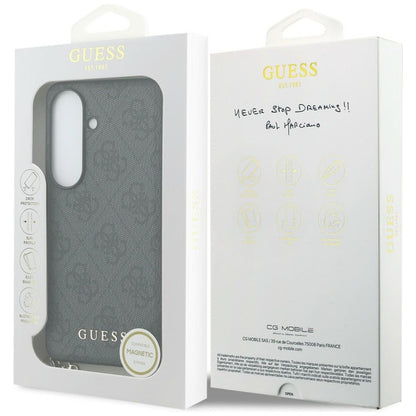 Guess 4G Classic Logo Charm MagSafe - Samsung Galaxy S26 dėklas (Juodas)