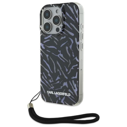 Karl Lagerfeld Zebra su virvele – dėklas, skirtas iPhone 16 Pro Max (violetinis)
