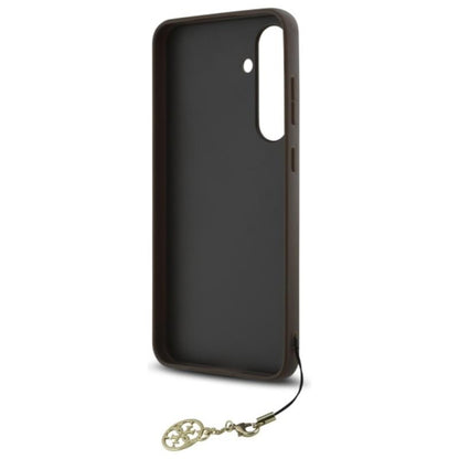 Guess 4G Charms kolekcija – Dėklas, skirtas „Samsung Galaxy S24 FE“ (rudas)