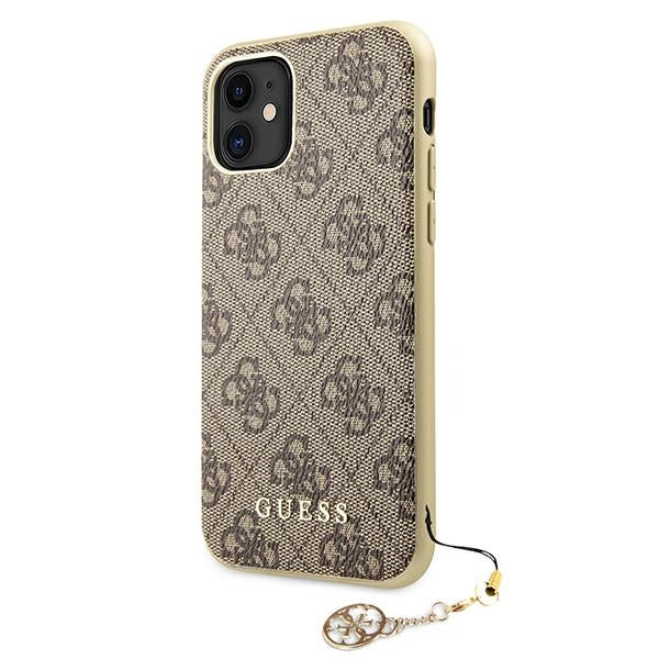 Guess 4G Charms kolekcija – dėklas, skirtas „iPhone 11“ (rudas)